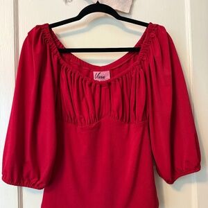 Vixen by Micheline Pitt peasant Vacation top